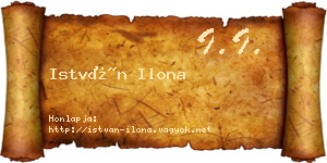 István Ilona névjegykártya