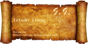 István Ilona névjegykártya